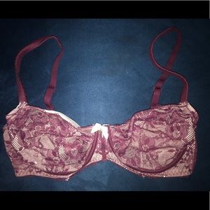 VS Maroon Lace Bra